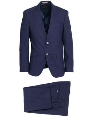 BOSS Suit Polyester, Virgin Wool, Linen, Elastane - Blue