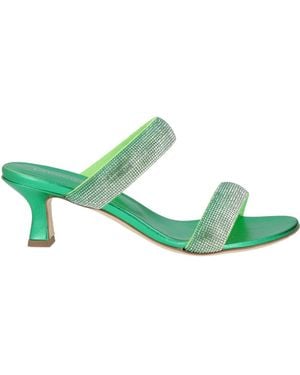 EDDICUOMO Sandals Textile Fibers - Green