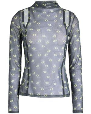 HUGO Charcoal Top Polyester, Elastane - Blue