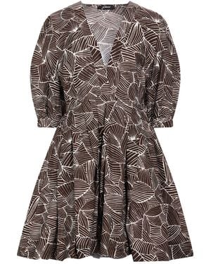 Gattinoni Mini Dress Cotton - Brown