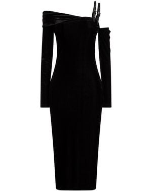 Versace Jeans Couture Midi Dress Acetate, Polyester - Black