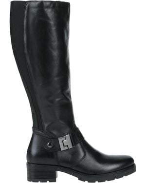 Cinzia Soft Boot Soft Leather, Textile Fibers - Black