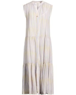 Ottod'Ame Lilac Maxi Dress Linen, Rayon, Viscose - White