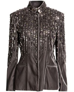Alberta Ferretti Blazer Viscose, Cupro - Black