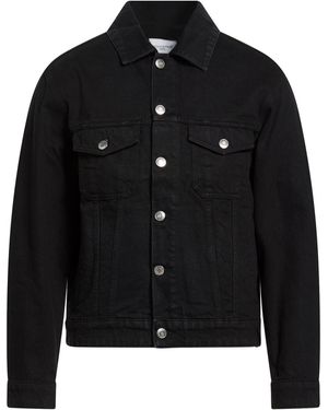 Maison Kitsuné Denim Outerwear Cotton, Polyurethane - Black