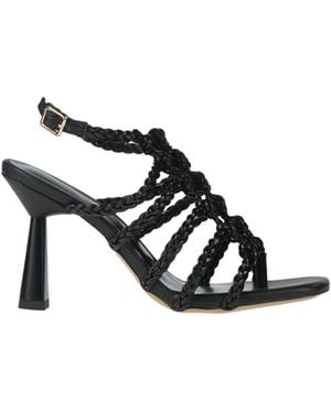 Emanuélle Vee Thong Sandal Leather - Black