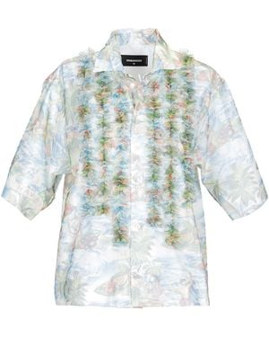 DSquared² Shirt Polyester, Cotton - Blue