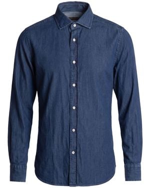 Moorer Denim Shirt Cotton - Blue