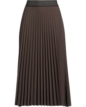 Diana Gallesi Dark Midi Skirt Polyester, Elastane - Brown