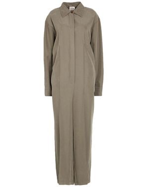 Alysi Chocolat Military Jumpsuit Modal, Polyester - Natural