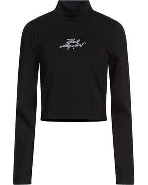 KARL LAGERFELD Top Viscose, Polyester, Elastane - Black
