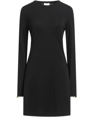 Alysi Chocolat Mini Dress Virgin Wool - Black