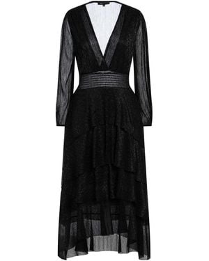 Maje Midi Dress Polyester, Metallic Fiber - Black