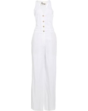 8pm Jumpsuit Viscose, Linen - White