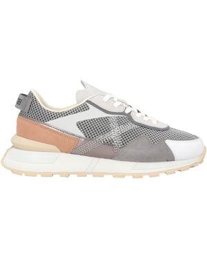 Munich Trainers Textile Fibres, Leather - White