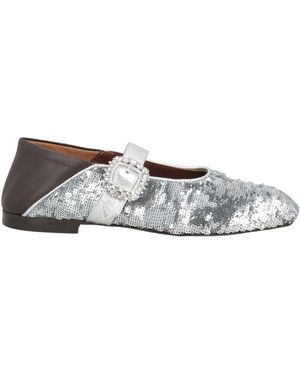 Wales Bonner Ballet Flats Textile Fibres, Leather - White