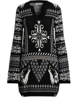 Akep Mini Dress Merino Wool, Acrylic, Textile Fibers, Wool, Alpaca Wool - Black