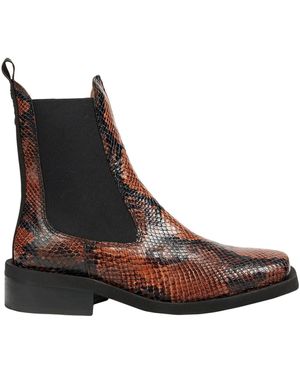 Ganni Ankle Boots - Brown