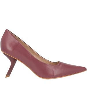 Werner Burgundy Pumps Leather - Pink