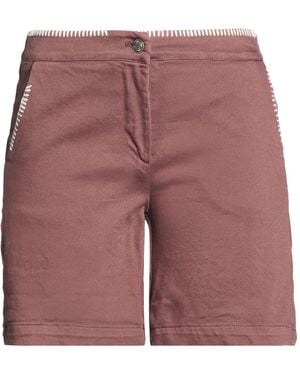 Kontatto Brick Shorts & Bermuda Shorts Cotton, Elastane - Red