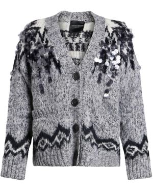 Roberto Collina Cardigan Merino Wool, Cotton, Polyamide, Elastane - Gray