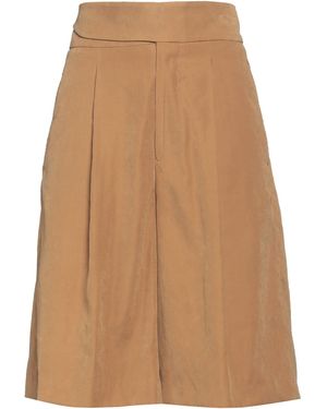 Berwich Camel Shorts & Bermuda Shorts Polyester, Polyamide - Natural