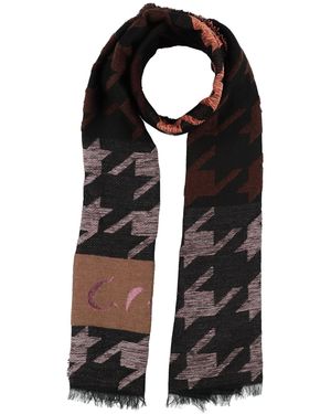 Manila Grace Scarf Acrylic, Viscose, Synthetic Fibers, Wool, Mohair Wool - Black