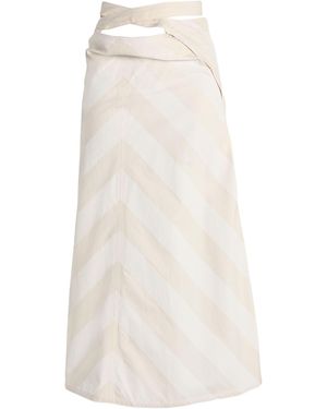 Sunnei Ivory Midi Skirt Cotton - White