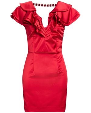 Gaelle Paris Mini Dress Polyester, Elastane - Red