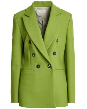 Via Masini 80 Lime Blazer Polyester, Virgin Wool, Elastane - Green