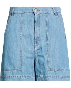Weekend by Maxmara Denim Shorts Cotton, Linen - Blue