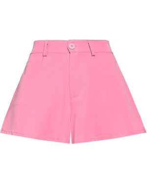 VANESSA SCOTT Fuchsia Shorts & Bermuda Shorts Polyester, Elastane - Pink
