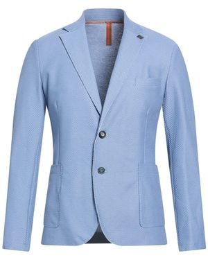 Bob Light Blazer Cotton, Polyester, Elastane - Blue