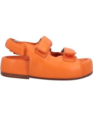 Mattia Capezzani Sandals Leather - Orange