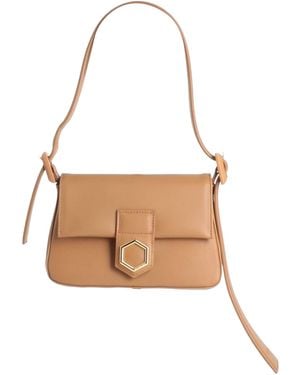 HIBOURAMA Camel Handbag Soft Leather - Natural