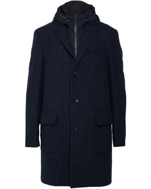 Façonnable Coat Wool, Polyamide - Blue
