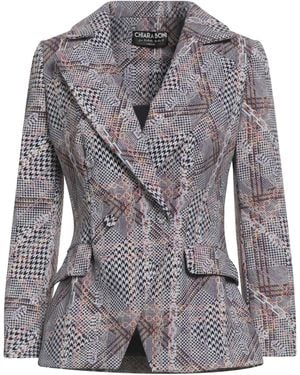 La Petite Robe Di Chiara Boni Plum Blazer Polyamide, Elastane - Grey