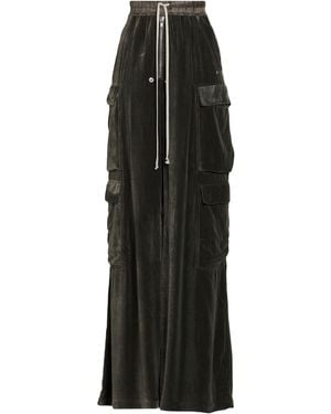 Rick Owens Military Pants Viscose, Silk, Cotton - Black