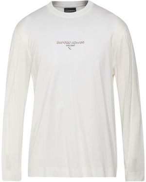 Emporio Armani T-Shirt Lyocell, Cotton - White