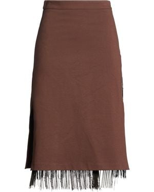 ViCOLO Midi Skirt Polyester, Viscose, Elastane - Brown