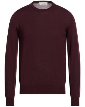 FILIPPO DE LAURENTIIS Royal Merino Burgundy Jumper Merino Wool - Purple
