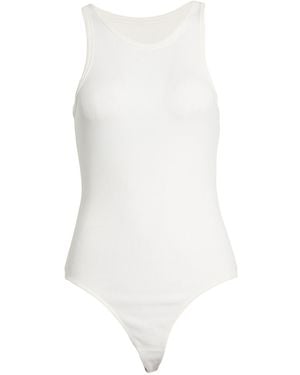 Alaïa Bodysuit Cotton, Viscose, Elastane - White
