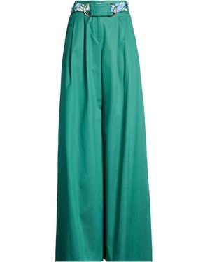 Marella Trousers Cotton, Lyocell, Elastane - Green