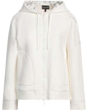 Emporio Armani Ivory Sweatshirt Cotton, Polyester, Elastane - White