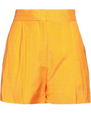 Sandro Pleated Canvas Shorts - Orange