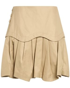 Sandro Sand Mini Skirt Cotton - Natural