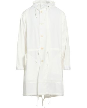 Comme des Garçons Overcoat & Trench Coat Polyester - White