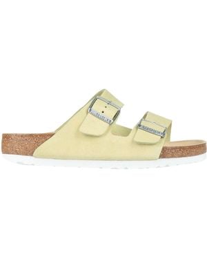Birkenstock Lime Sandals Leather - Metallic