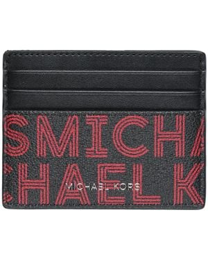 Michael Kors Cardholder Textile Fibers - Black