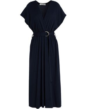 Kaos Midnight Midi Dress Viscose, Polyamide, Elastane - Blue